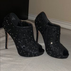 Lauren Lorraine crystal studded bootie